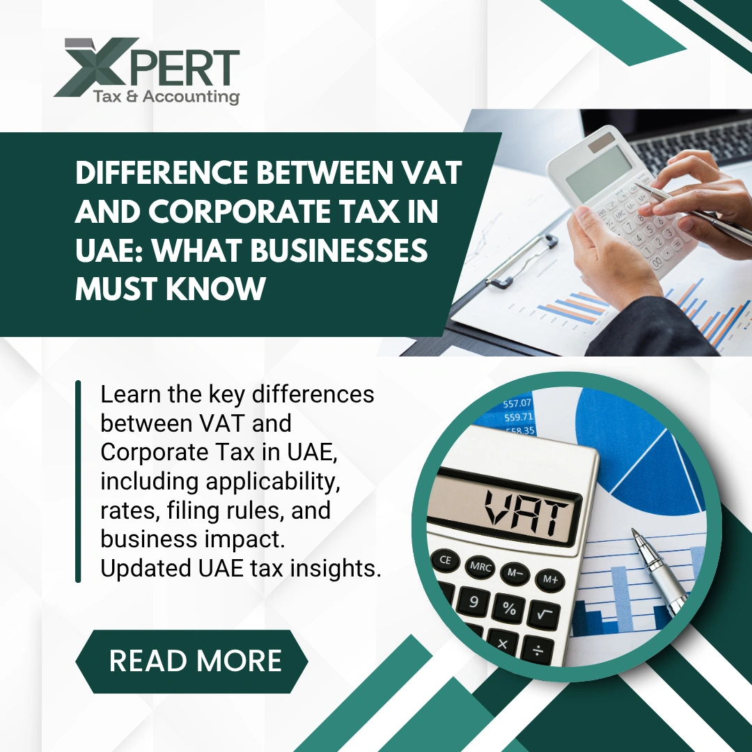 difference between vat and corporate tax in uae